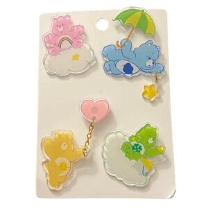 Set of 4 Care Bears Aryclic Pin Set